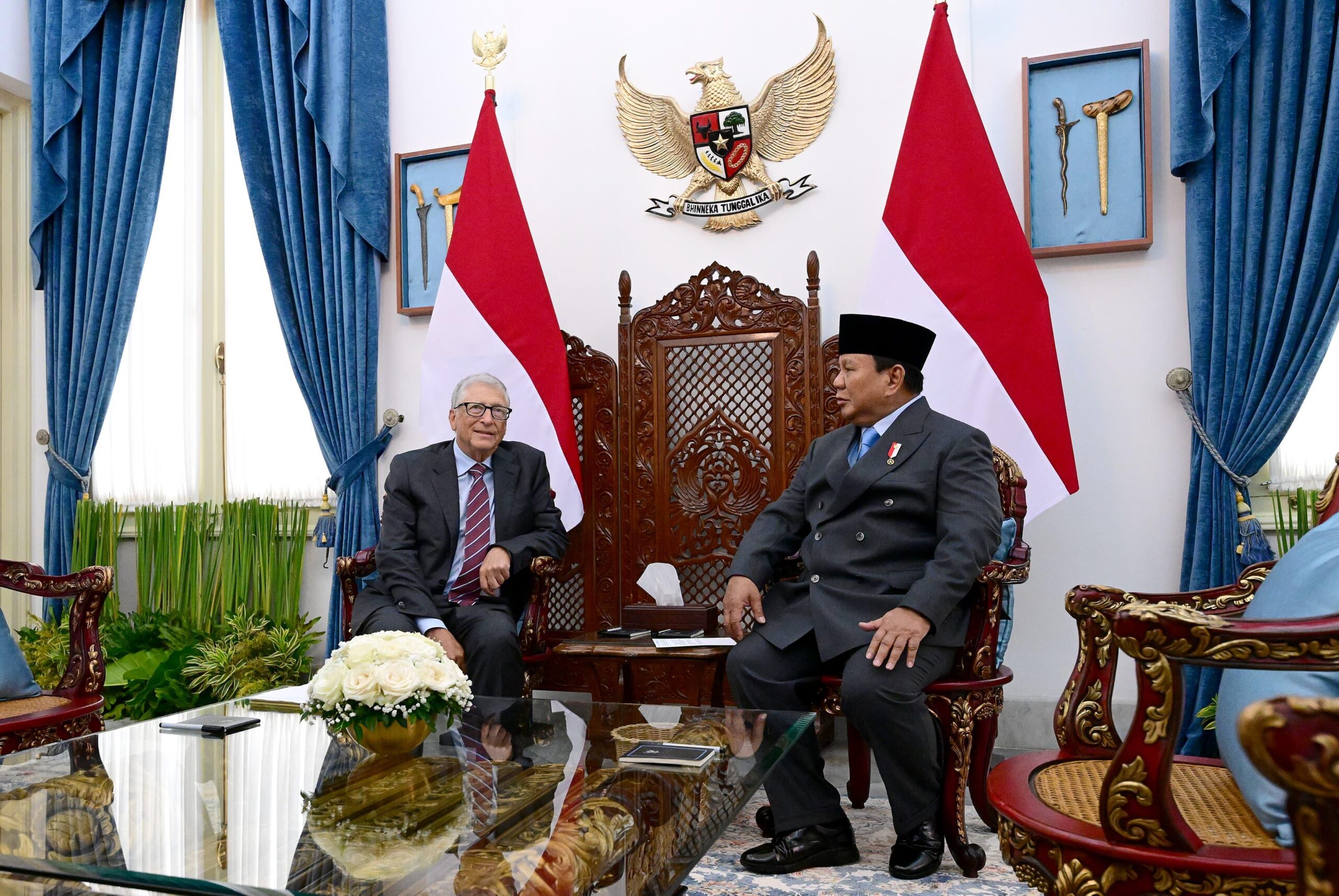 Pertemuan Bill Gates dan Presiden Prabowo di Istana Negara Indonesia