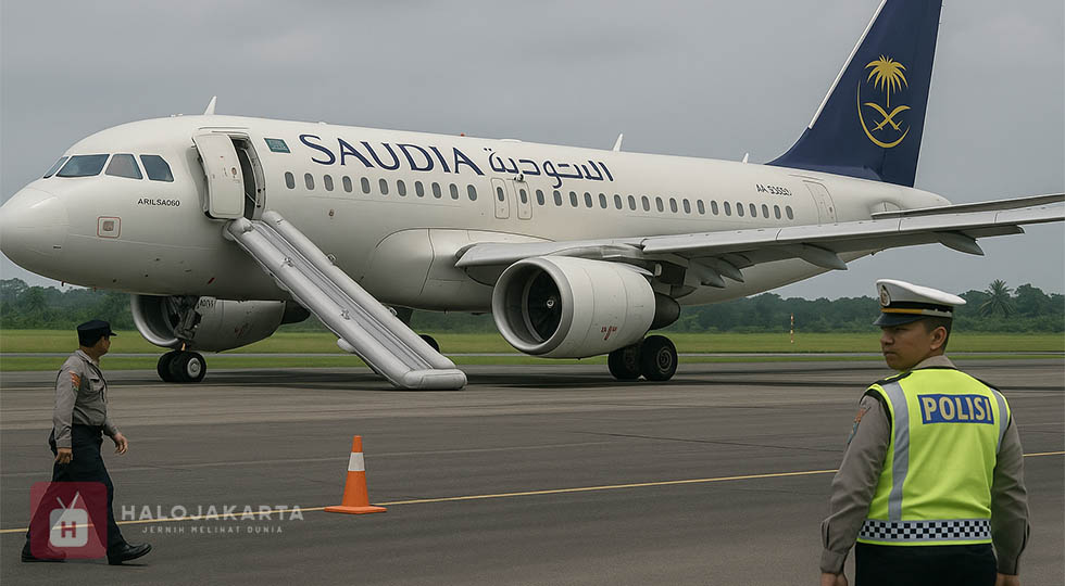 Pesawat Saudia Mendarat Darurat di Kualanamu
