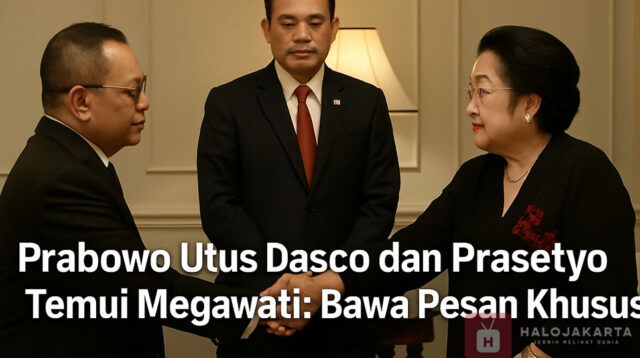 Prabowo Utus Dasco dan Prasetyo Temui Megawati