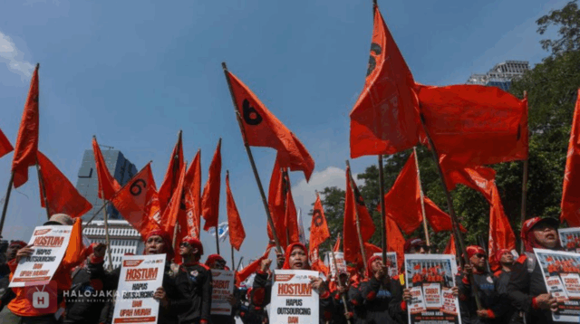 Buruh Demo Besar di Jakarta
