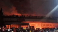 Halte Transjakarta Senen Hangus