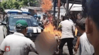 Pencuri Motor Surabaya Terbakar Usai Dikejar Warga Pencuri Motor Surabaya Terbakar Usai Dikejar Warga