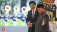 Prabowo Sambut Ketua MPR China Prabowo Sambut Ketua MPR China