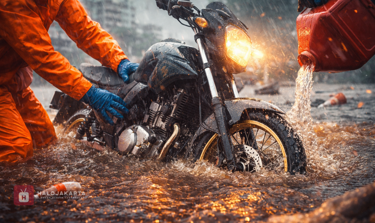 Cara Selamatkan Motor Kena Banjir Biar Tetap Aman & Awet