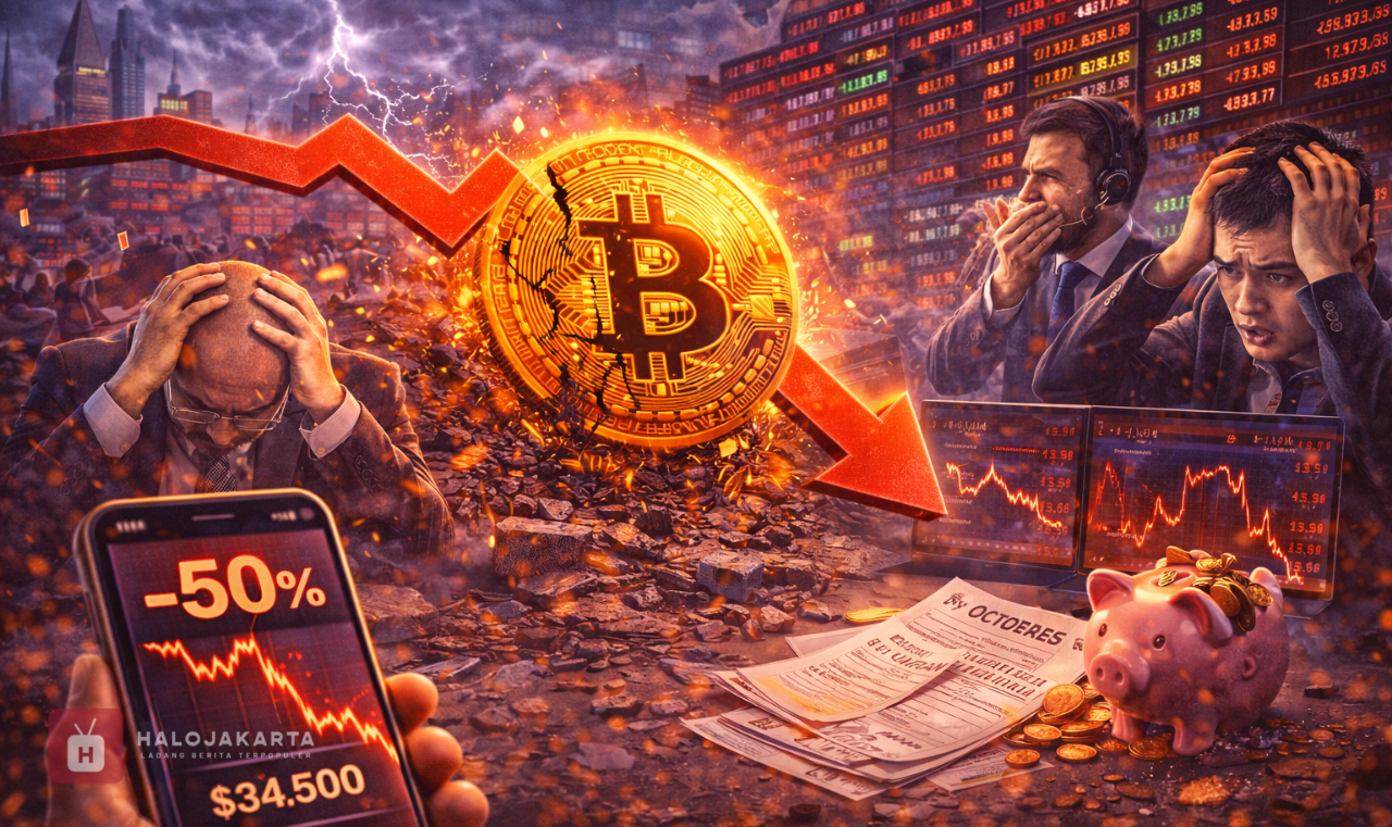 Bitcoin Jatuh 50% dari Puncak Oktober 2025!