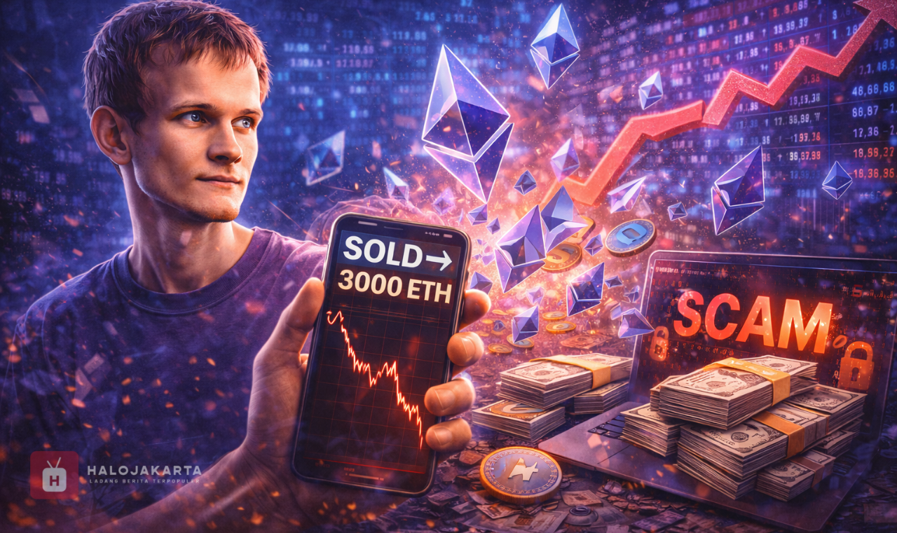 Vitalik Buterin Lepas Hampir 3.000 ETH Senilai Rp 6,69 Miliar dalam 3 Hari!