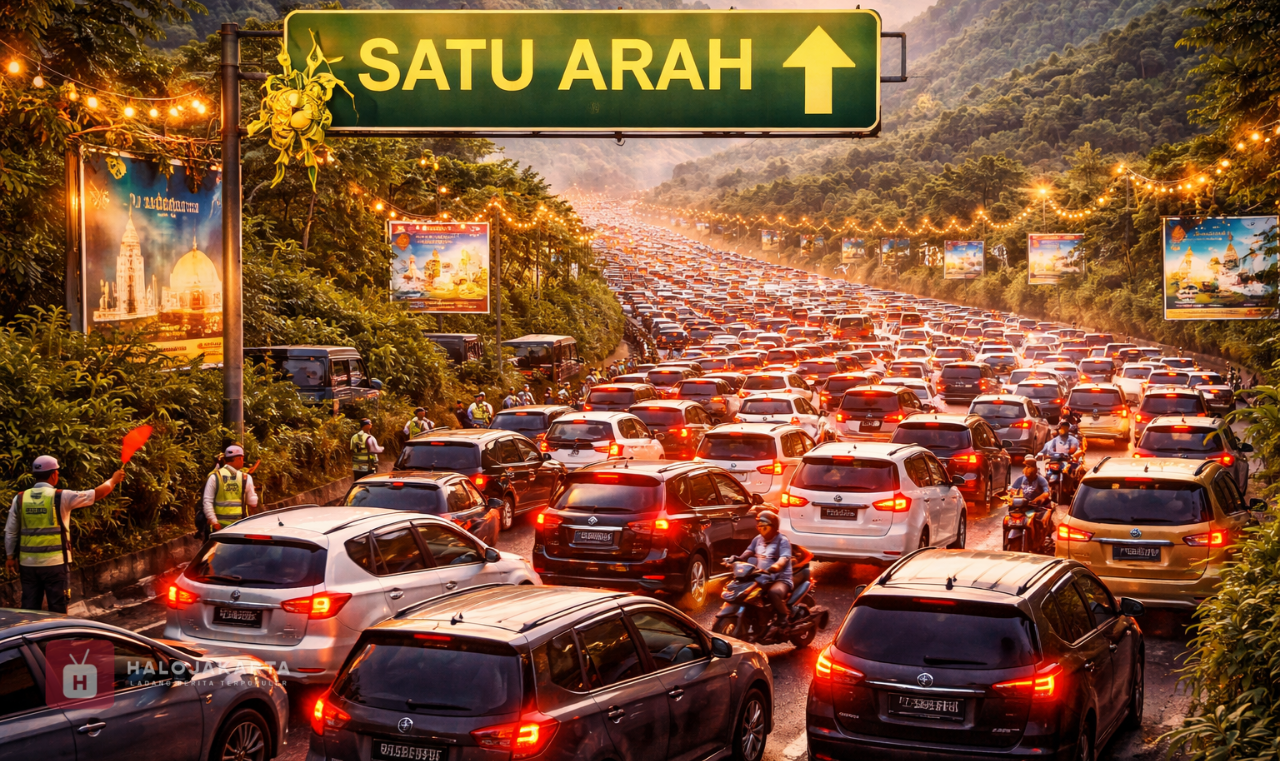 Ribuan Kendaraan Padati Jalur Puncak – Sistem Satu Arah Diberlakukan!